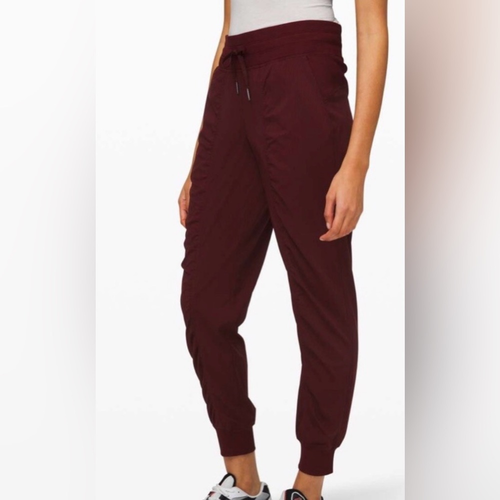 Lululemon Athletica Burgundy Track Pants